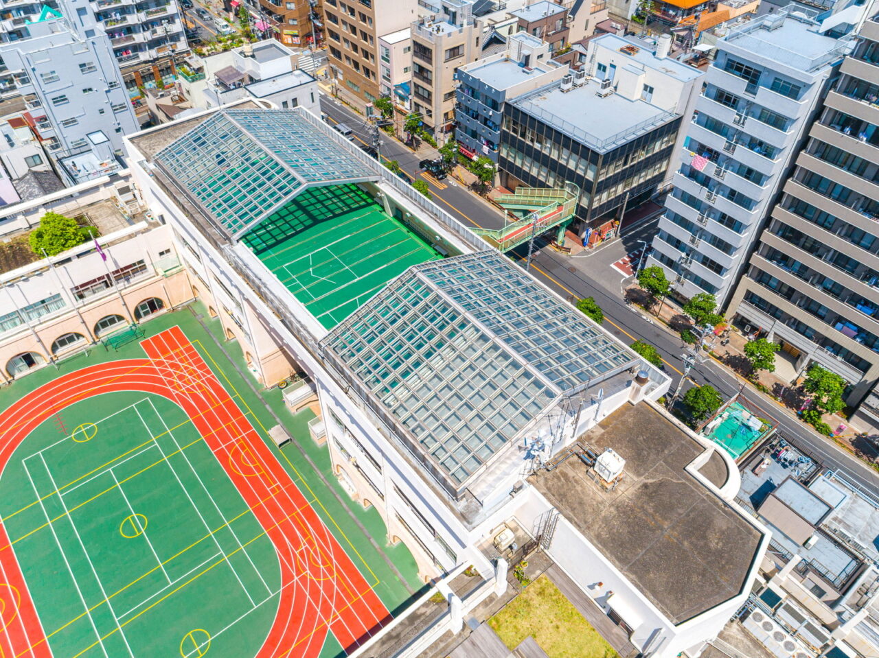 【開閉屋根】台東区立大正小学校プール